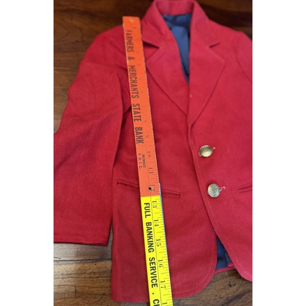 Imp Originals Boys‎ Size 6 Red Wool Blazer